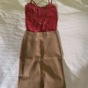 Brand new camel J. Crew No. 2 Pencil skirt